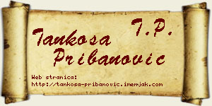Tankosa Pribanović vizit kartica